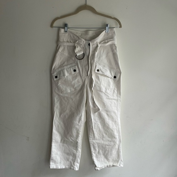 MARISSA WEBB White Canvas Pants Size 6 - Picture 4 of 8
